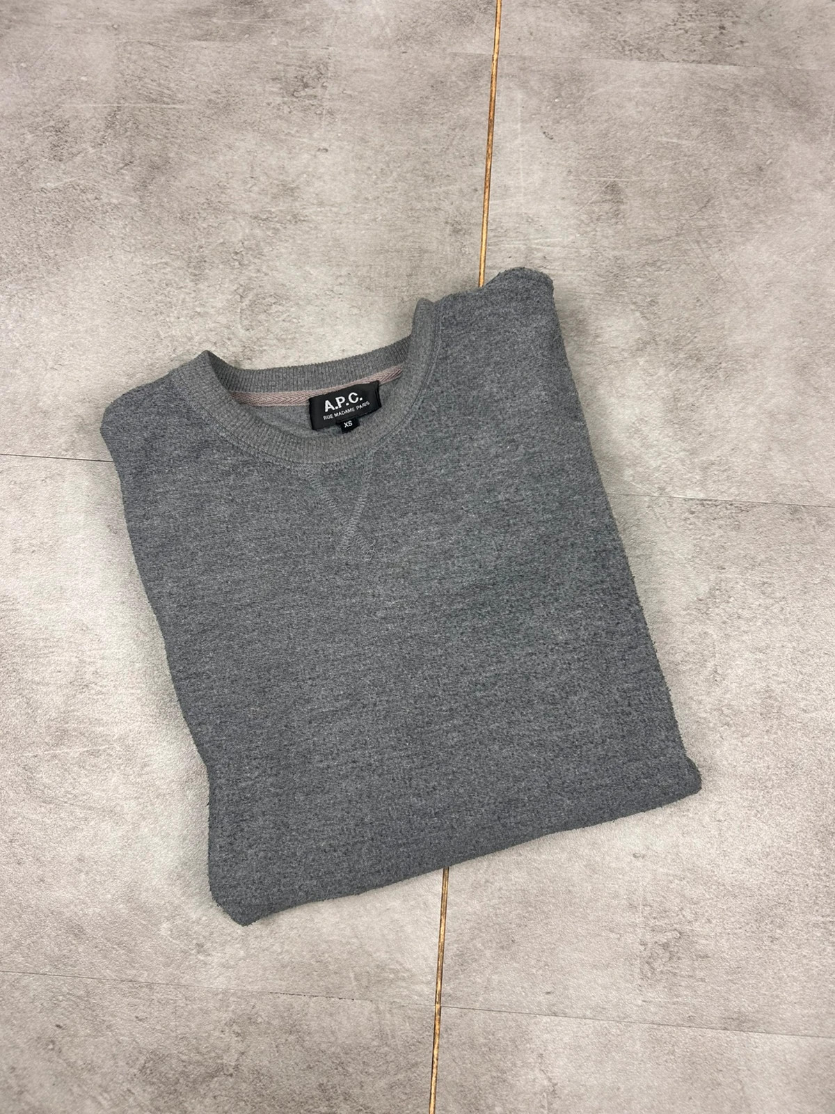 APC homme sweat XS gris jersey doux coton léger basique premium – A.P.C. – taille XS