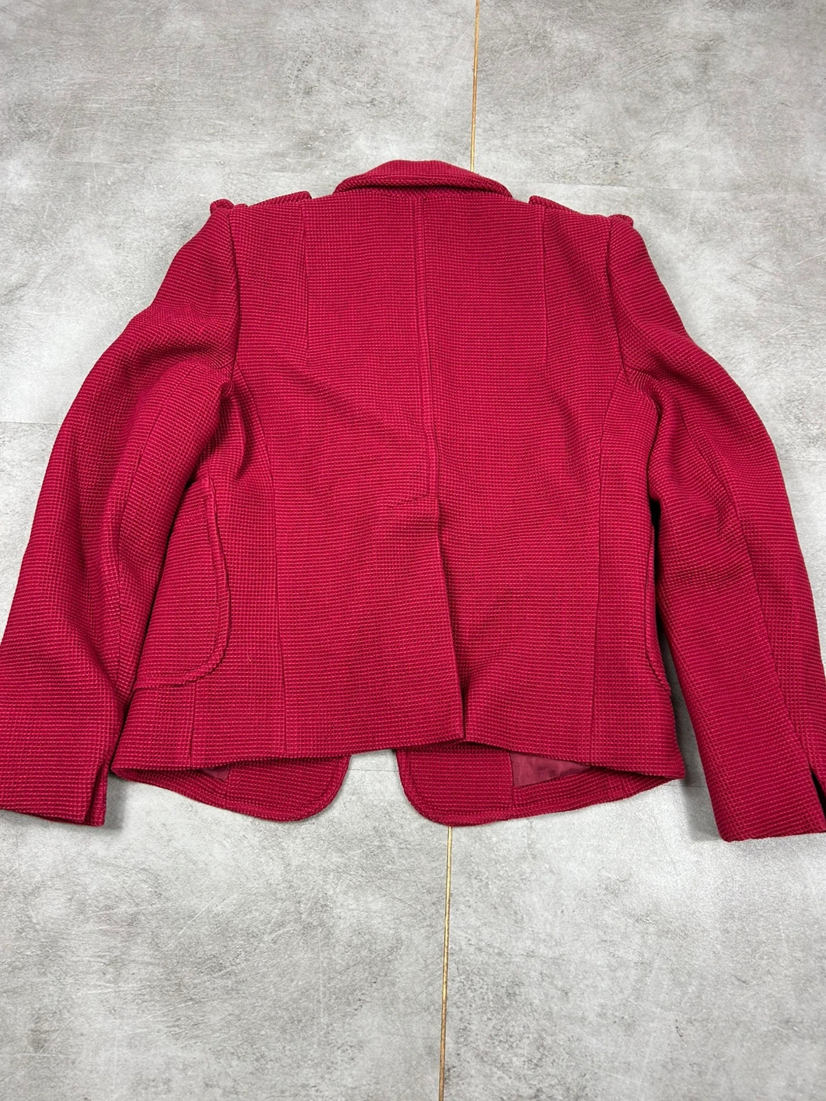 Carven femmes veste structurée taille 40 blazer texturé chic framboise – Carven – taille L / 40 / 12 2