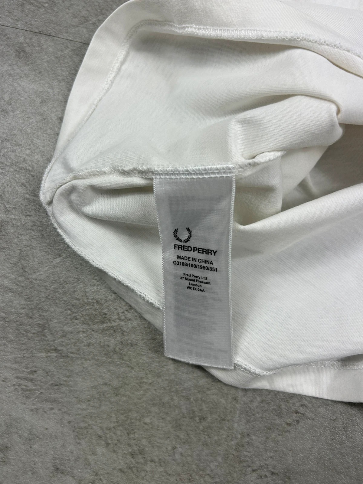 Fred Perry hommes t shirt taille 10/36/S sportswear logo brodé blanc vintage unisexe – Fred Perry – taille S 5
