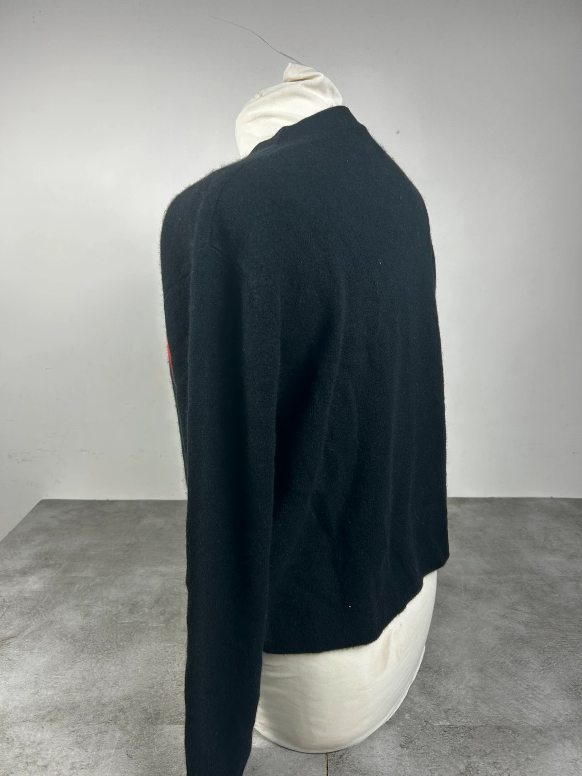 From Future femmes cardigan cachemire noir cœur rouge taille M luxe oversize doux premium – From Future – taille M / 38 / 10 3