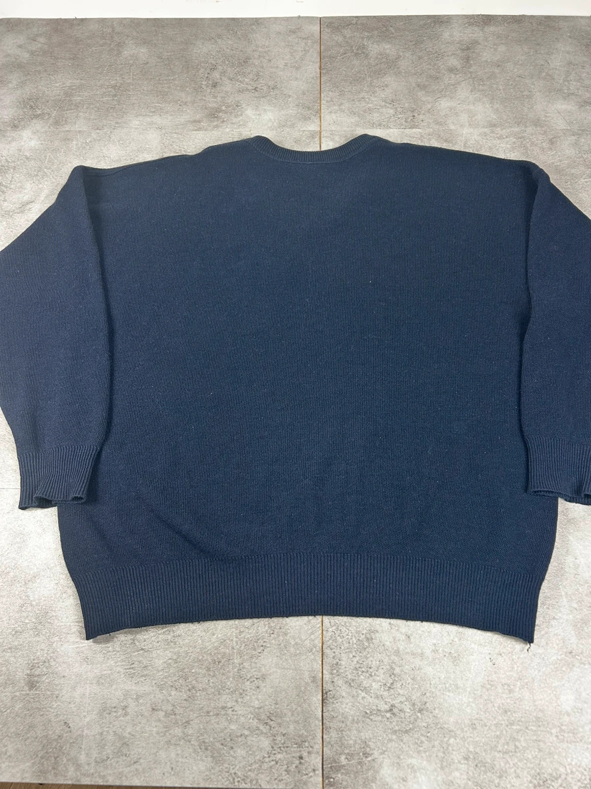 Lacoste homme pull col V laine acrylique bleu marine vintage made in France taille 7 XL – Lacoste – taille XXL 3