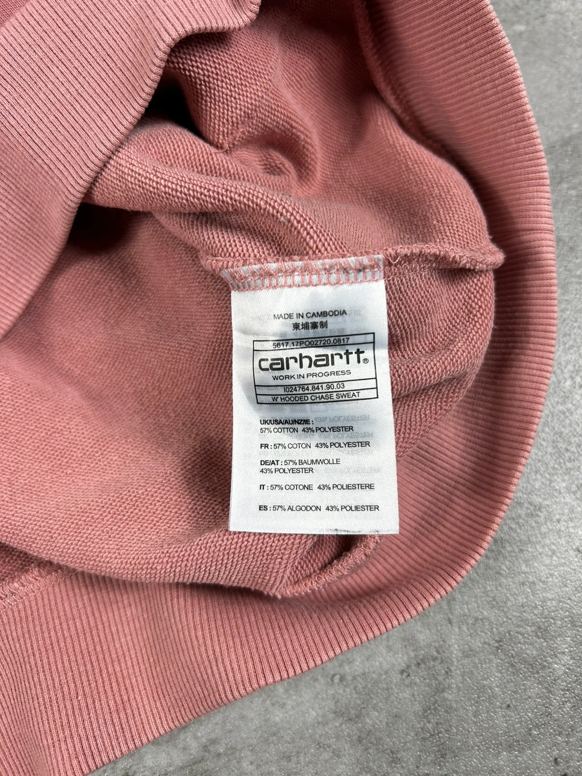 Carhartt WIP femmes hoodie sweat à capuche taille S rose workwear streetwear casual logo brodé – Carhartt – taille S / 36 / 8 5