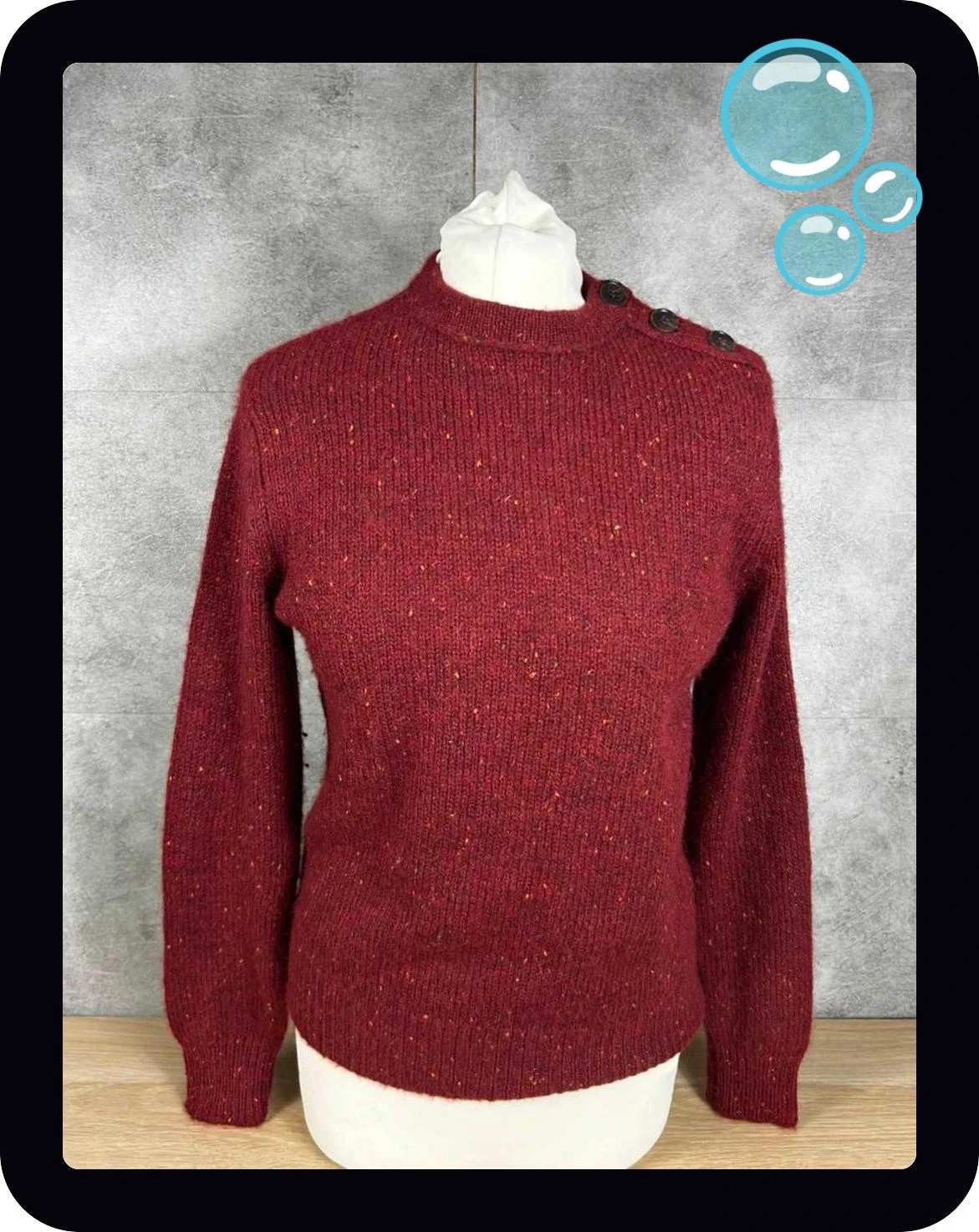 Soeur femmes pull en mailles Clovis M rouge laine alpaga boutons epaule maille epaisse hiver chaud