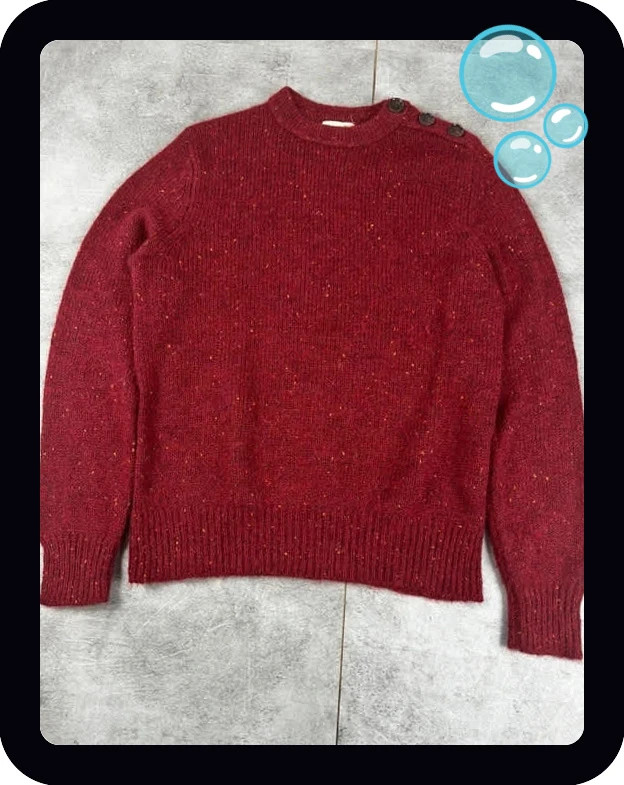 Soeur femmes pull en mailles Clovis M rouge laine alpaga boutons epaule maille epaisse hiver chaud – soeur – taille S / 36 / 8 5