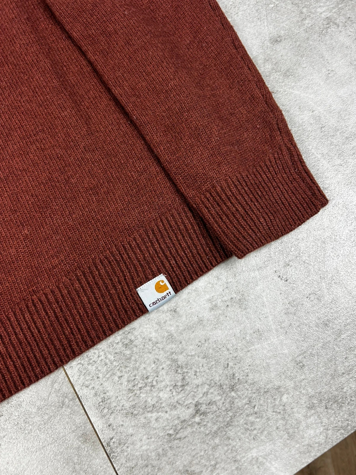 Carhartt WIP homme Allen Sweater XS oversize laine d’agneau bordeaux pull maille streetwear – Carhartt – taille XS 5