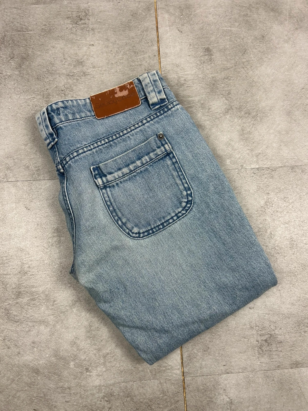 Jean See By Chloé femme 28 (FR 38) denim bleu clair coupe droite