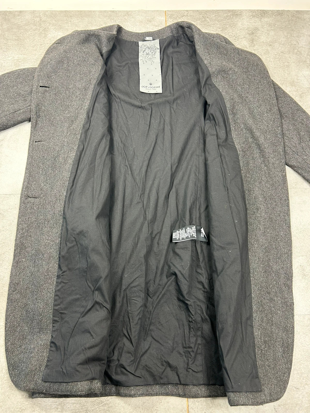 Manteau Cop Copine "Fluor" Laine Grise Chic Intemporel Femme Élégance Minimaliste – Cop Copine – taille M / 38 / 10 3