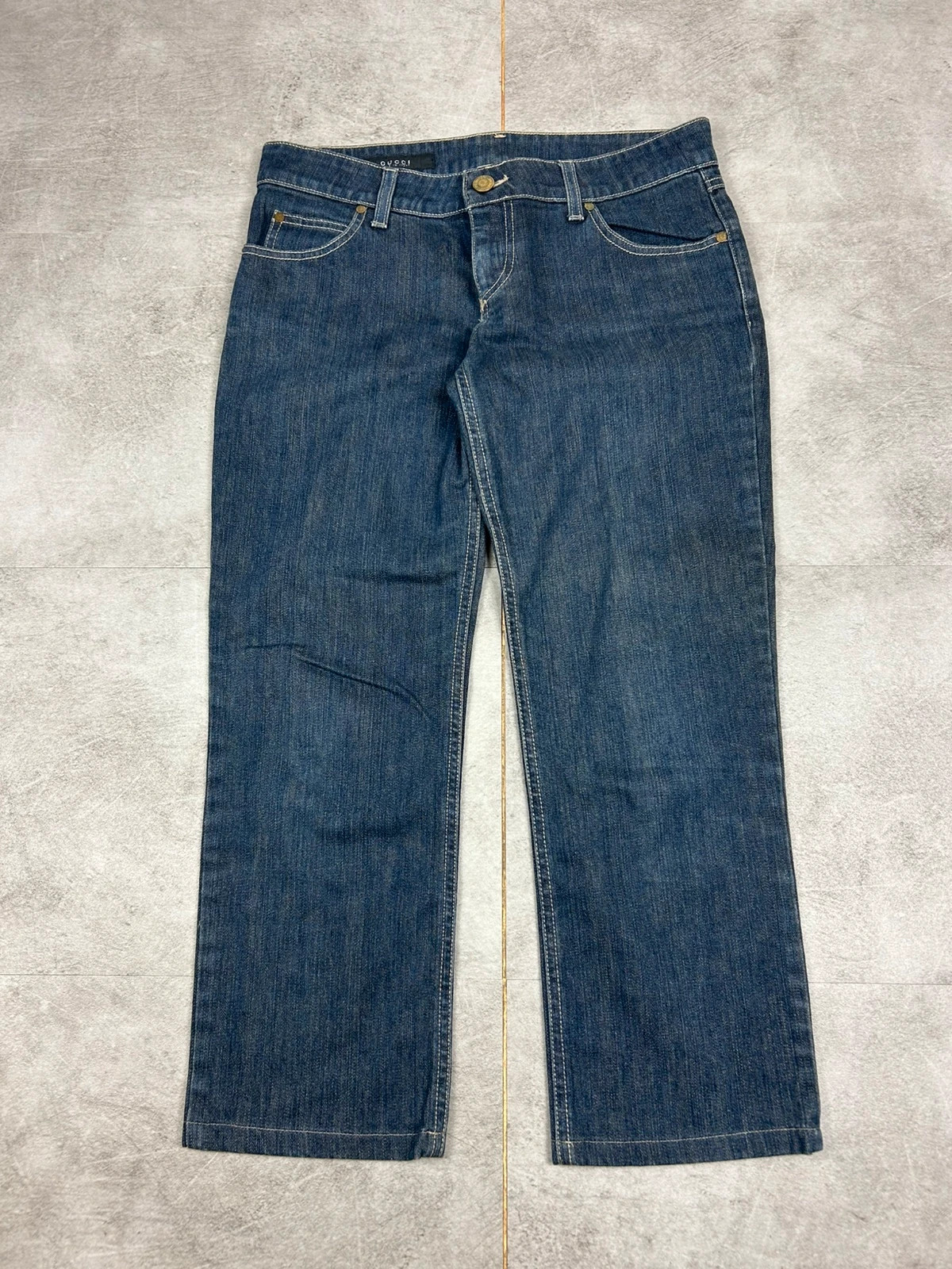 Gucci femmes jean coupe droite logo poche arrière taille 42 – Gucci – taille XL / 42 / 14 2