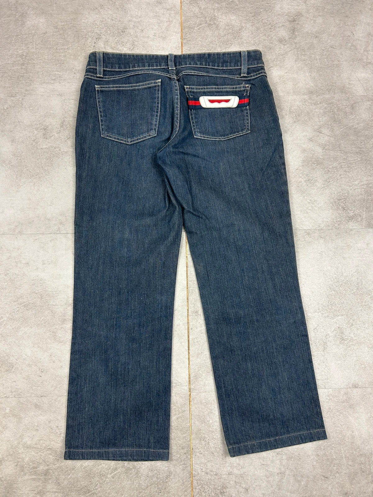 Gucci femmes jean coupe droite logo poche arrière taille 42 – Gucci – taille XL / 42 / 14 3