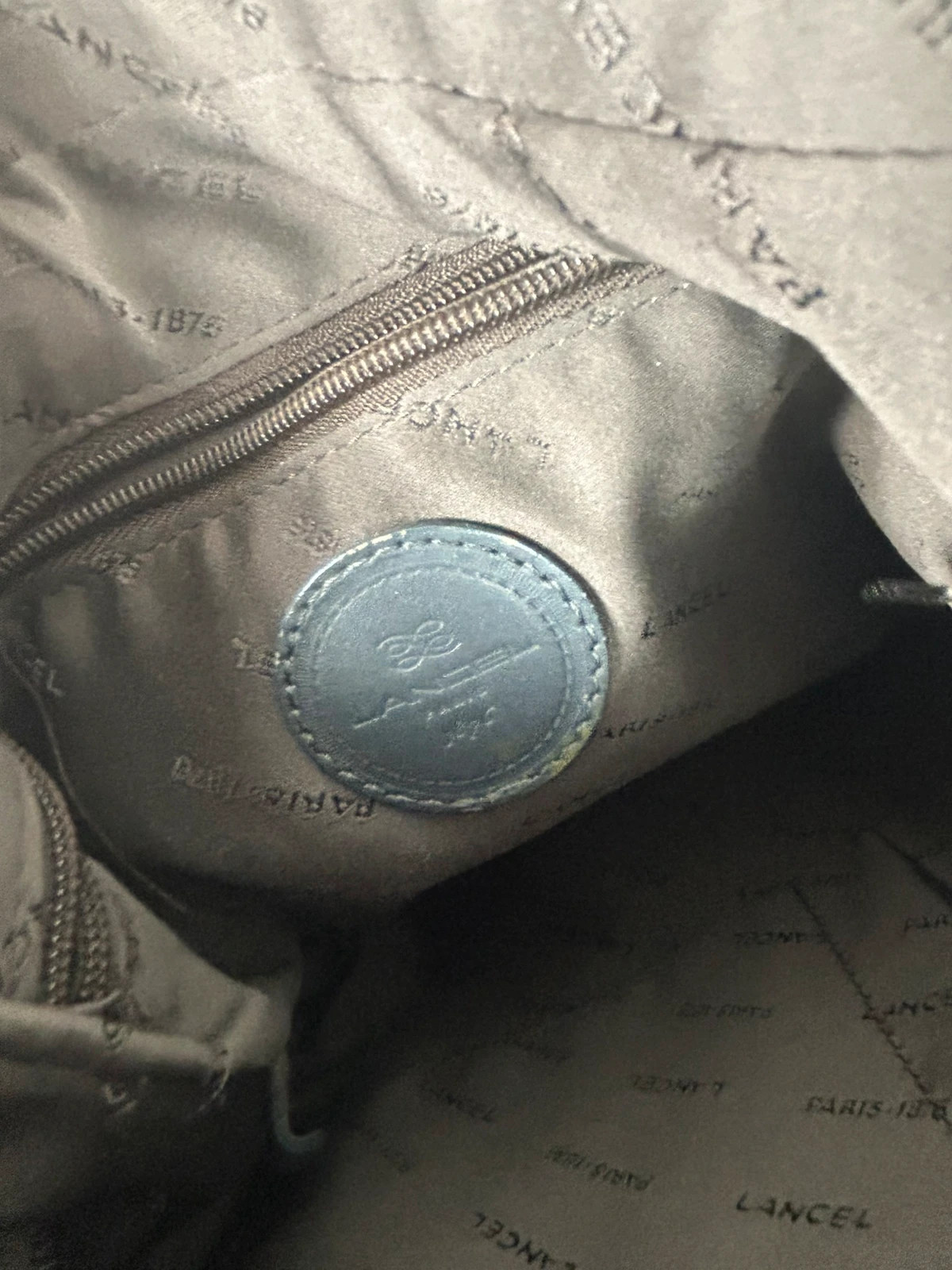 Sac bandoulière homme Lancel vintage – toile & cuir noir – Lancel 4
