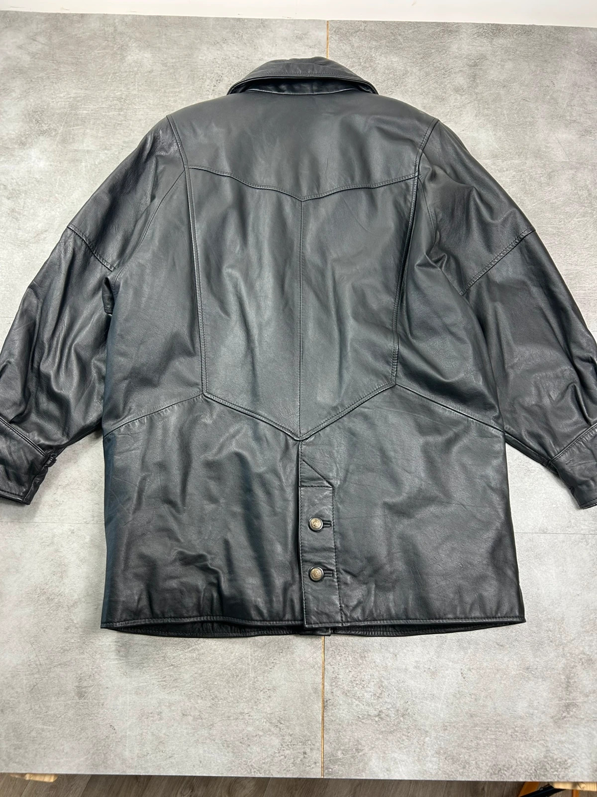 Veste en Cuir Véritable Femme Marcel Clair Vintage Élégant Coupe Cintrée Taille 40 – Marcel Clair – taille L / 40 / 12 2