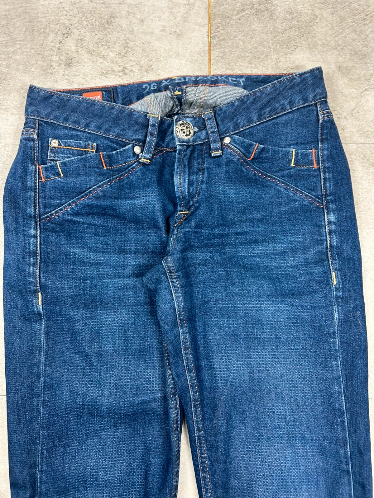 Jean Marithé François Girbaud femme vintage taille basse coupe droite denim brut 26X – Marithé + François Girbaud – taille S / 36 / 8 3
