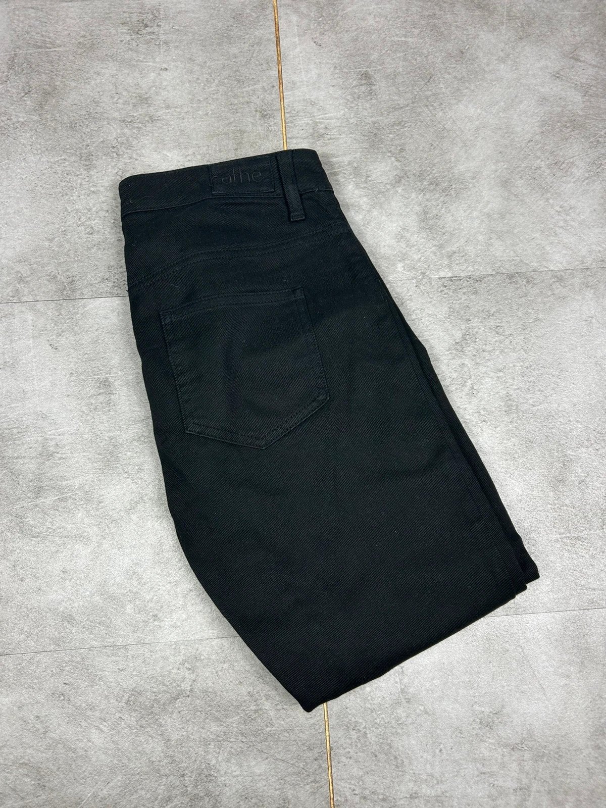 Pantalon athé Vanessa Bruno noir femme 36 slim stretch coton moto biker chic
