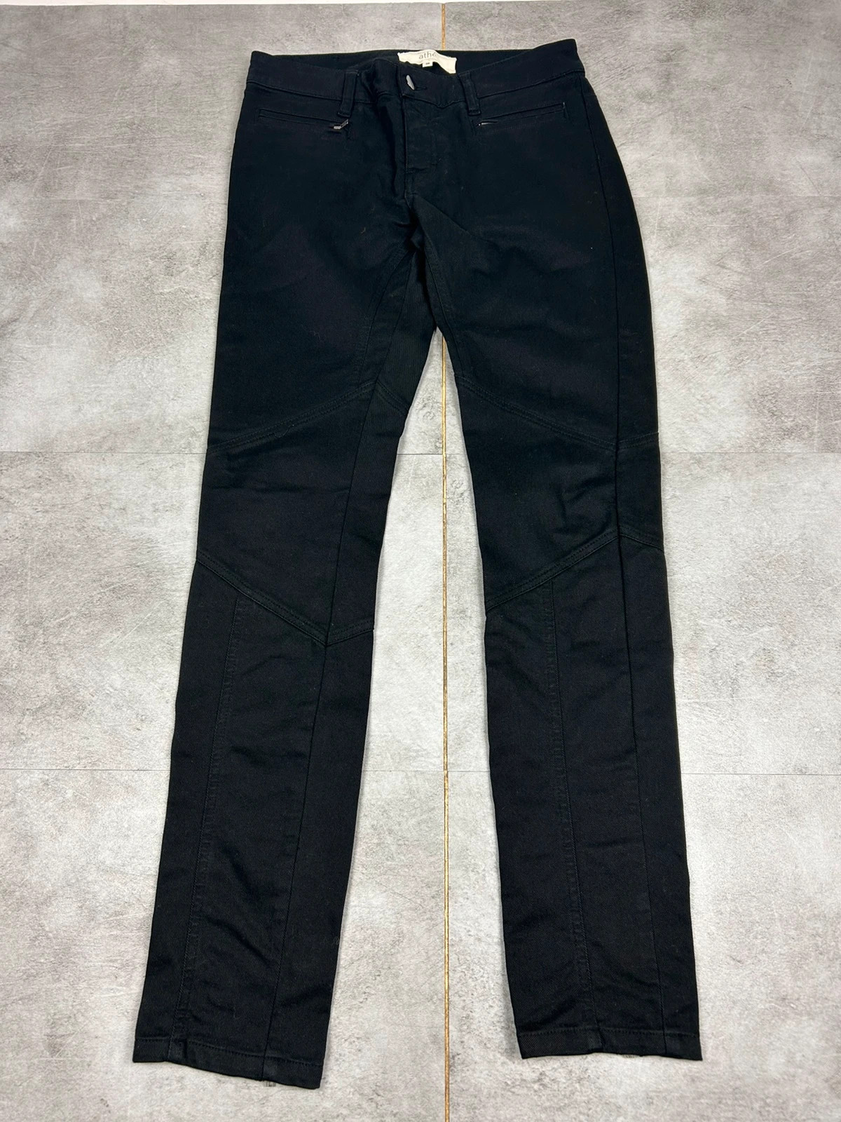 Pantalon athé Vanessa Bruno noir femme 36 slim stretch coton moto biker chic – Vanessa Bruno – taille S / 36 / 8 2