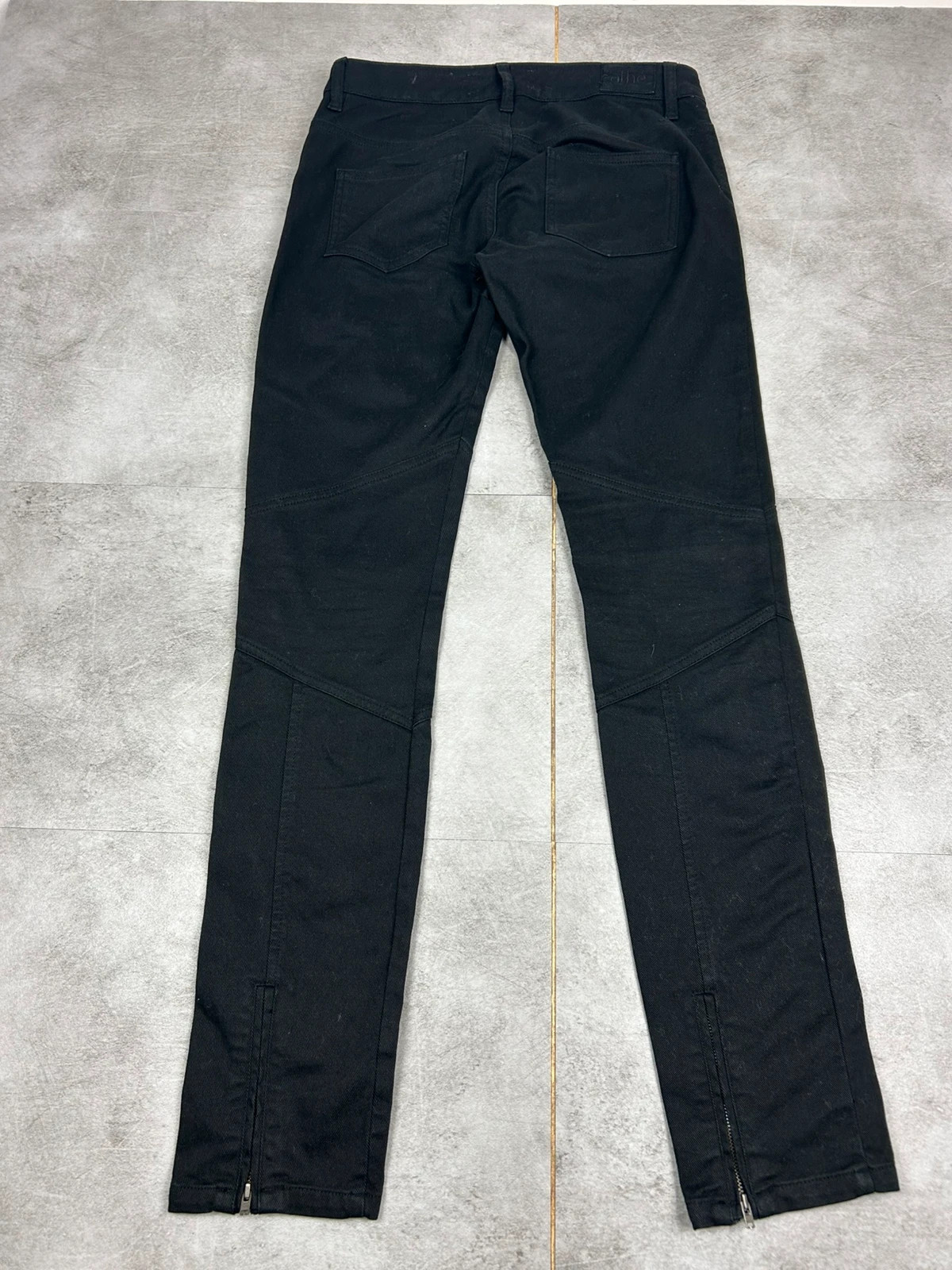 Pantalon athé Vanessa Bruno noir femme 36 slim stretch coton moto biker chic – Vanessa Bruno – taille S / 36 / 8 3