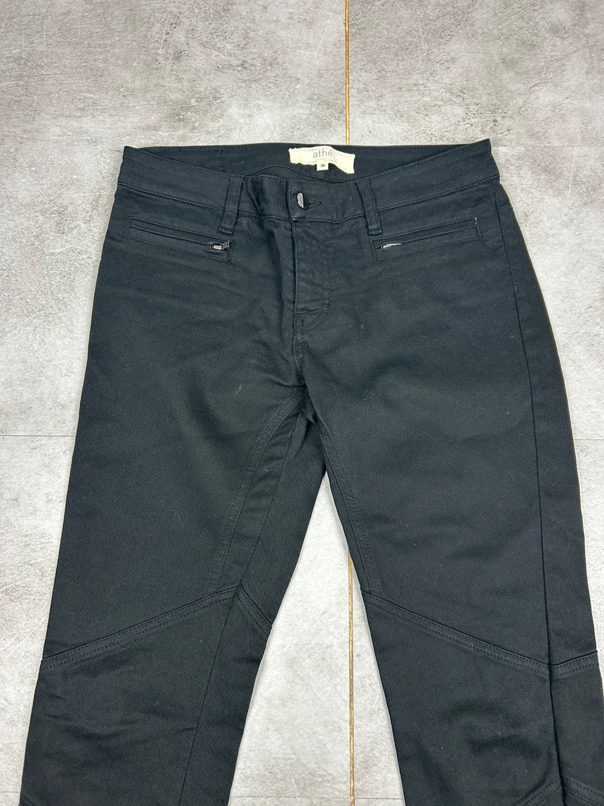 Pantalon athé Vanessa Bruno noir femme 36 slim stretch coton moto biker chic – Vanessa Bruno – taille S / 36 / 8 4