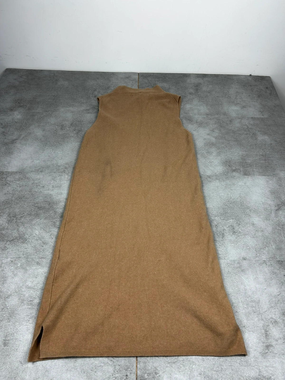 Massimo Dutti femmes robe maille laine taille S beige camel midi minimaliste chic – Massimo Dutti – taille S / 36 / 8 2