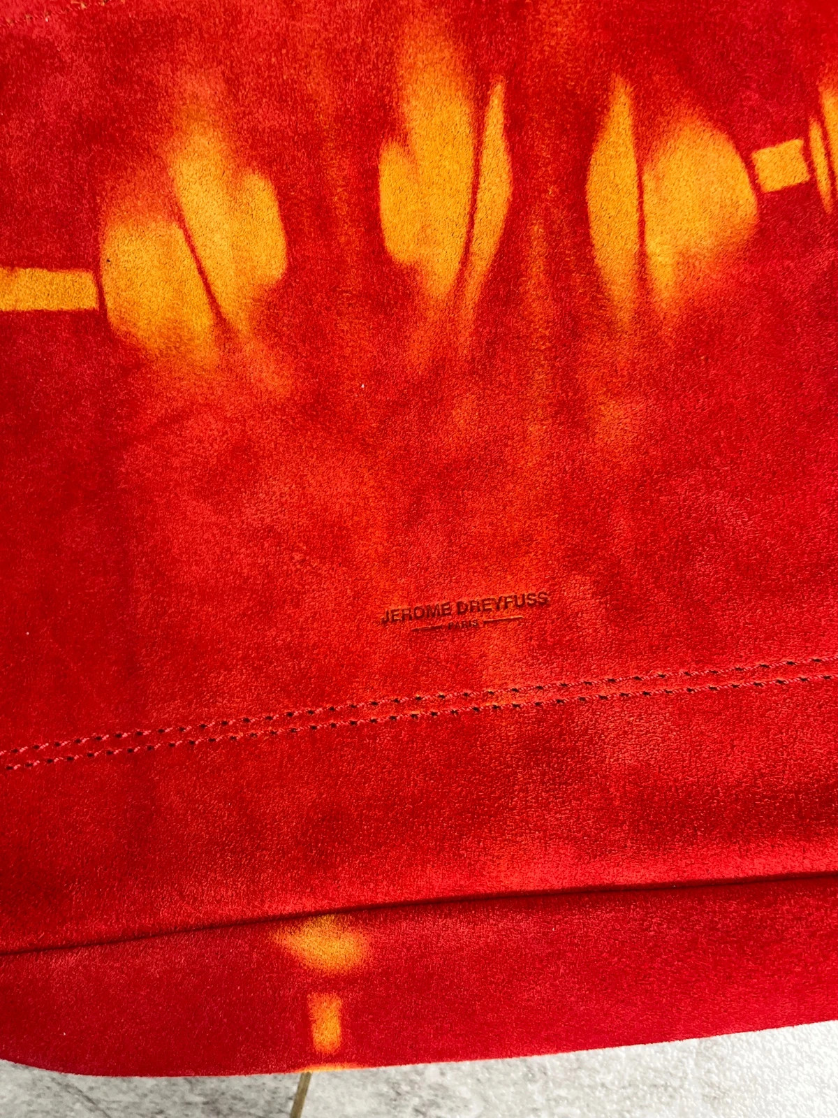 Jerome Dreyfuss femmes pochette clic clac cuir tie dye orange neuf luxe designer – Jérôme Dreyfuss 3