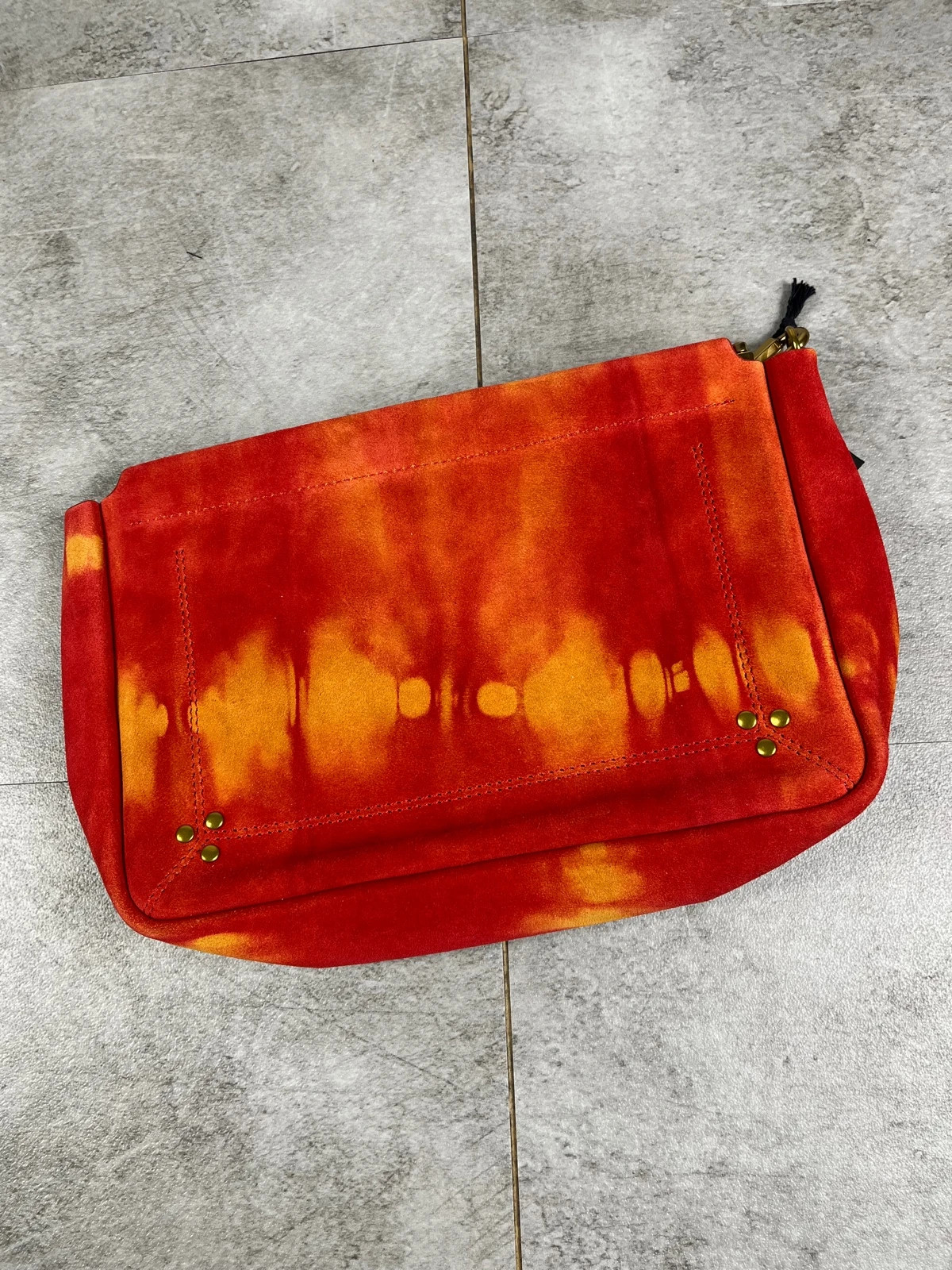 Jerome Dreyfuss femmes pochette clic clac cuir tie dye orange neuf luxe designer – Jérôme Dreyfuss 4