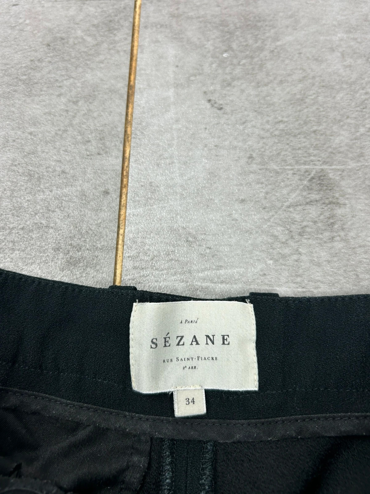 Sézane femmes pantalon tailleur 34 noir chic classique – Sézane – taille XS / 34 / 6 5
