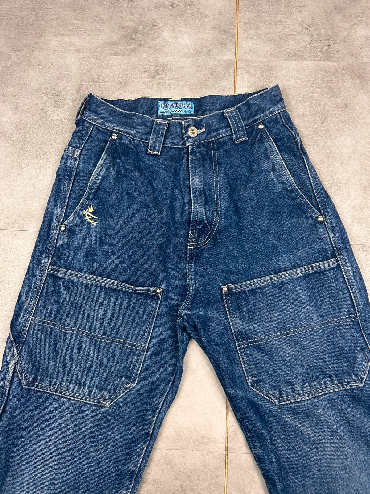 Energie femme jean baggy carpenter taille 26 denim bleu vintage – Energie – taille S / 36 / 8 4