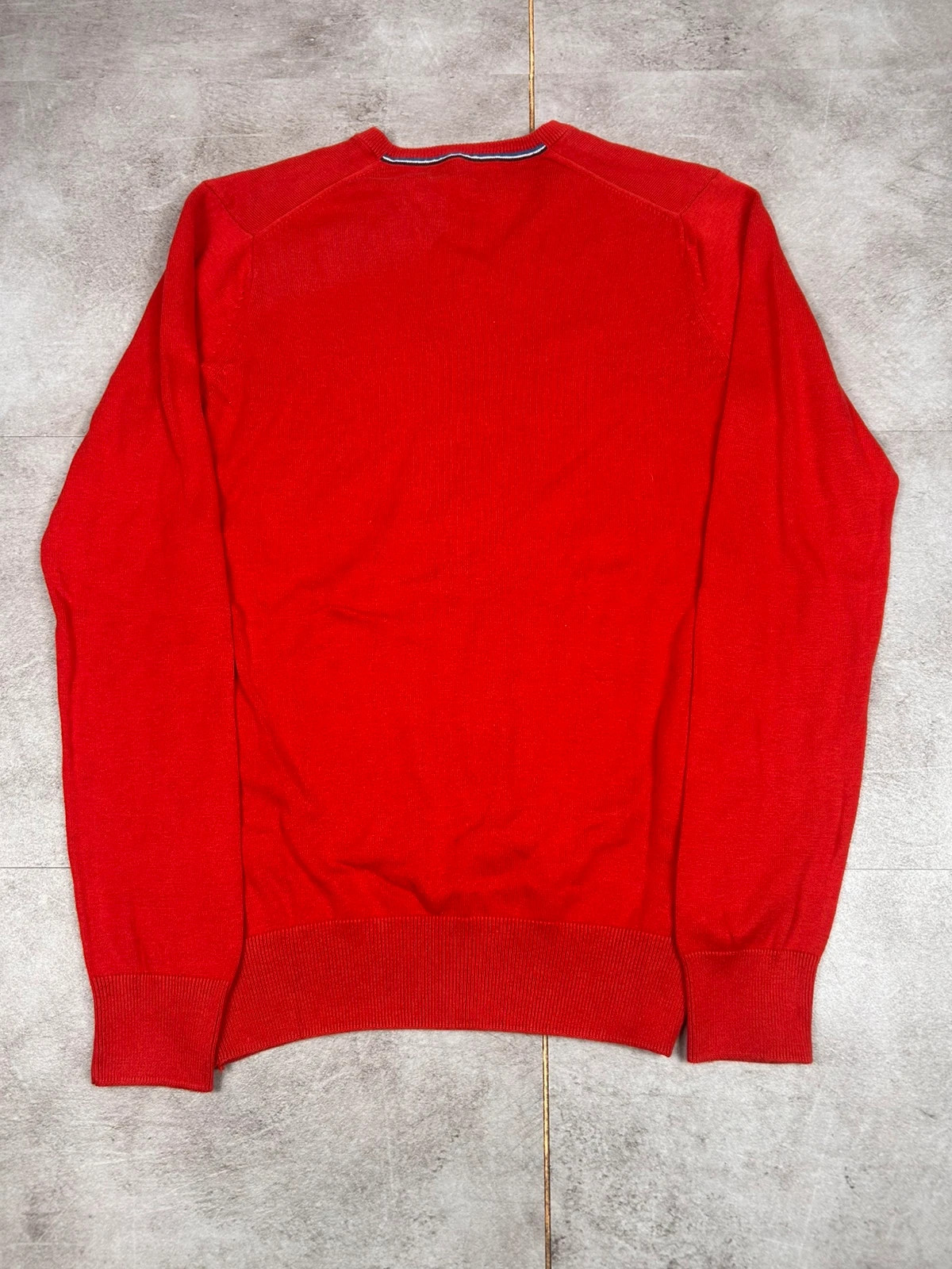 Fred Perry homme pull col V XS knit sweater coton logo laurier rouge – Fred Perry – taille XS 3