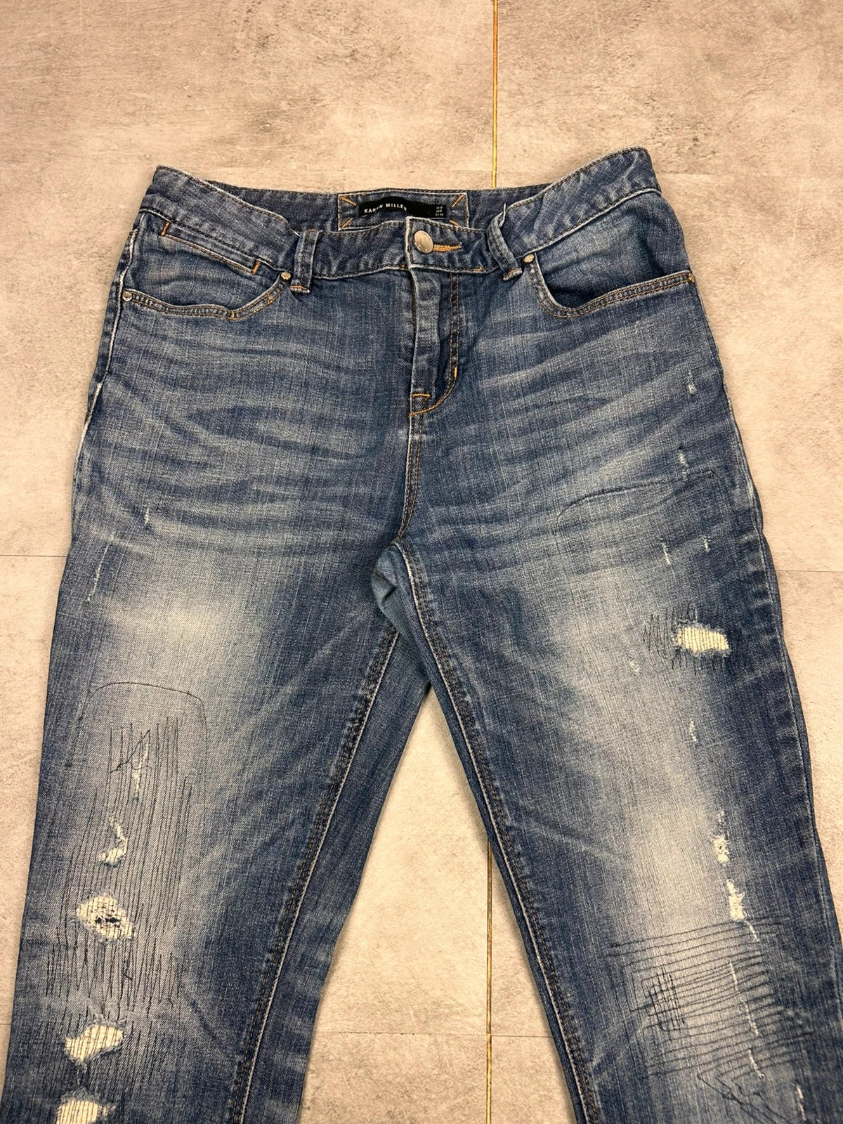 Karen Millen femme jean slim taille 40 denim vintage bleu – Karen Millen – taille L / 40 / 12 3