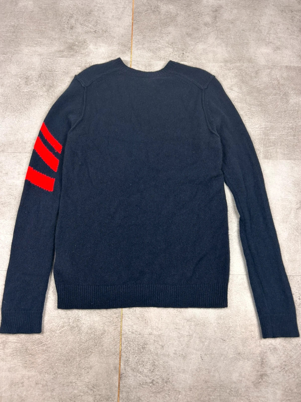 Zadig Voltaire femme pull Kennedy WS Arrow taille S cachemire 100% bleu marine rouge – Zadig & Voltaire – taille S / 36 / 8 3