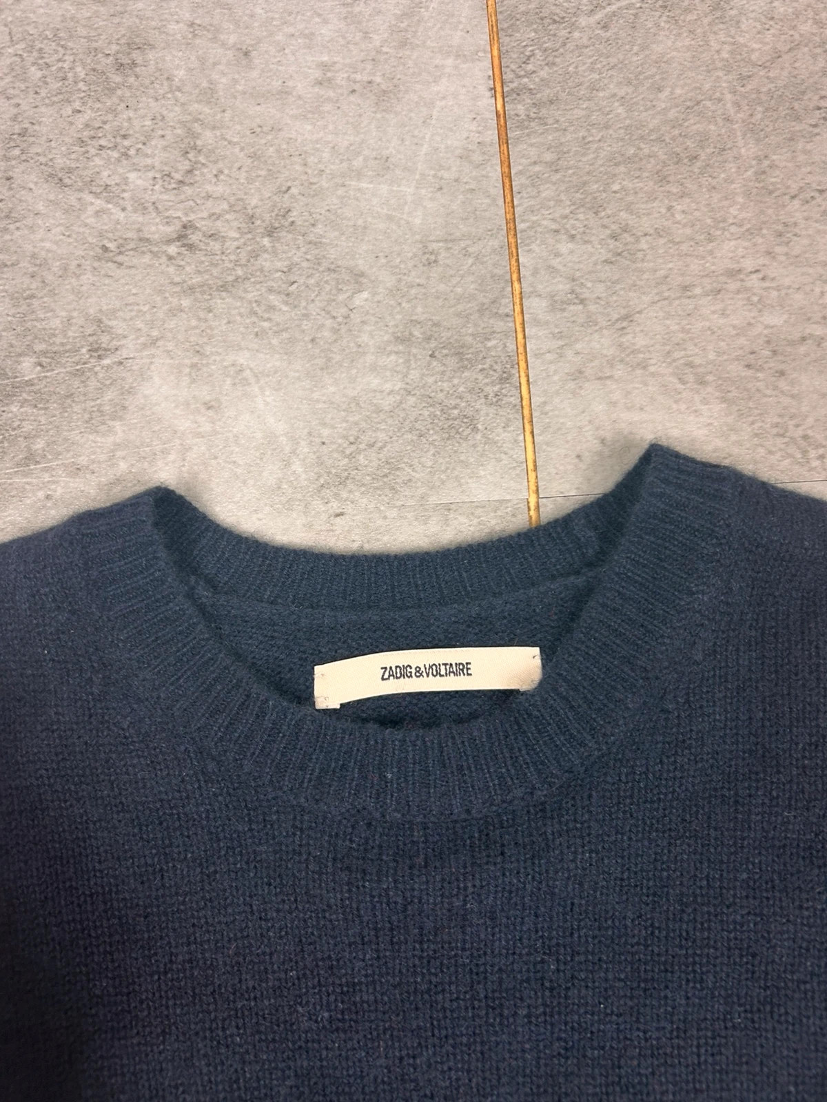 Zadig Voltaire femme pull Kennedy WS Arrow taille S cachemire 100% bleu marine rouge – Zadig & Voltaire – taille S / 36 / 8 5
