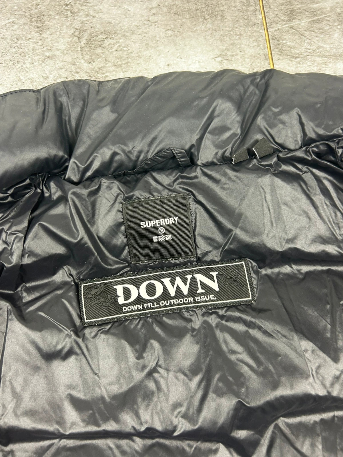 Superdry femmes doudoune courte duvet taille S noir glossy hiver streetwear – Superdry – taille S / 36 / 8 5