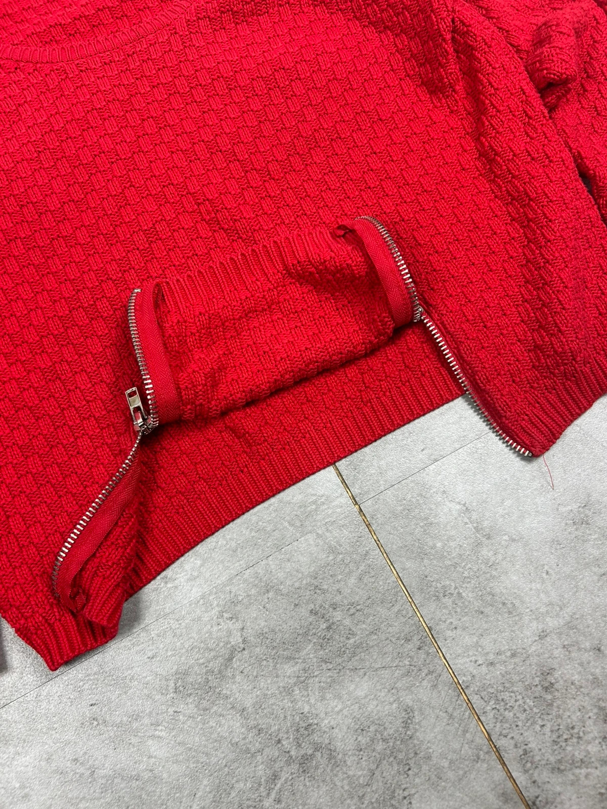 Belair femmes pull en maille modèle Pansy T1/S 100% coton maille texturée zips look moderne – Belair – taille S / 36 / 8 5
