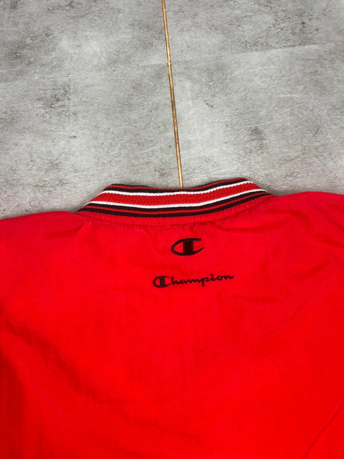Champion homme sweat Wisconsin S pullover vintage college varsity rouge – Champion – taille S / 36 / 8 5