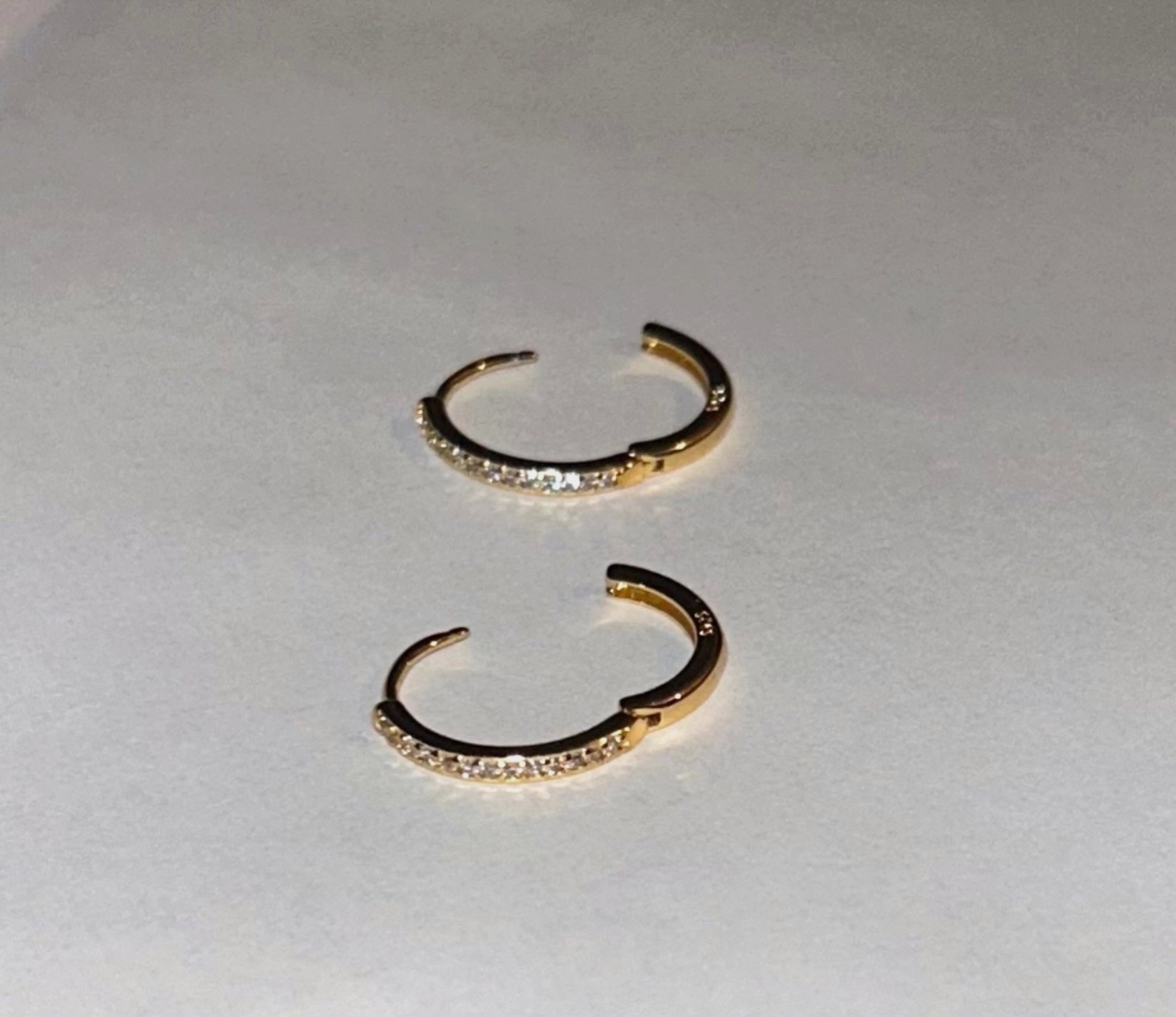 Boucles d’oreilles dorée en argent diamètre 1,4 cm – Histoire d or – taille Taille unique 2