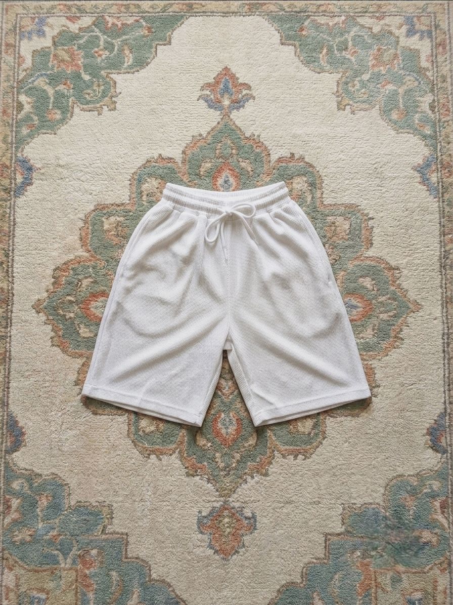 Men's 2-Piece Cable-Knit Textured T-Shirt and Shorts Lounge Set – White – & Other Stories – taille M 3