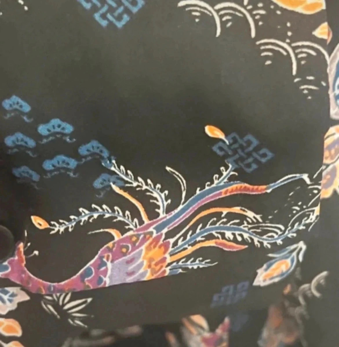 Veste Courte Pimkie noire motifs fleurs et dragons M lot281 – Pimkie – taille M / 38 / 10 3