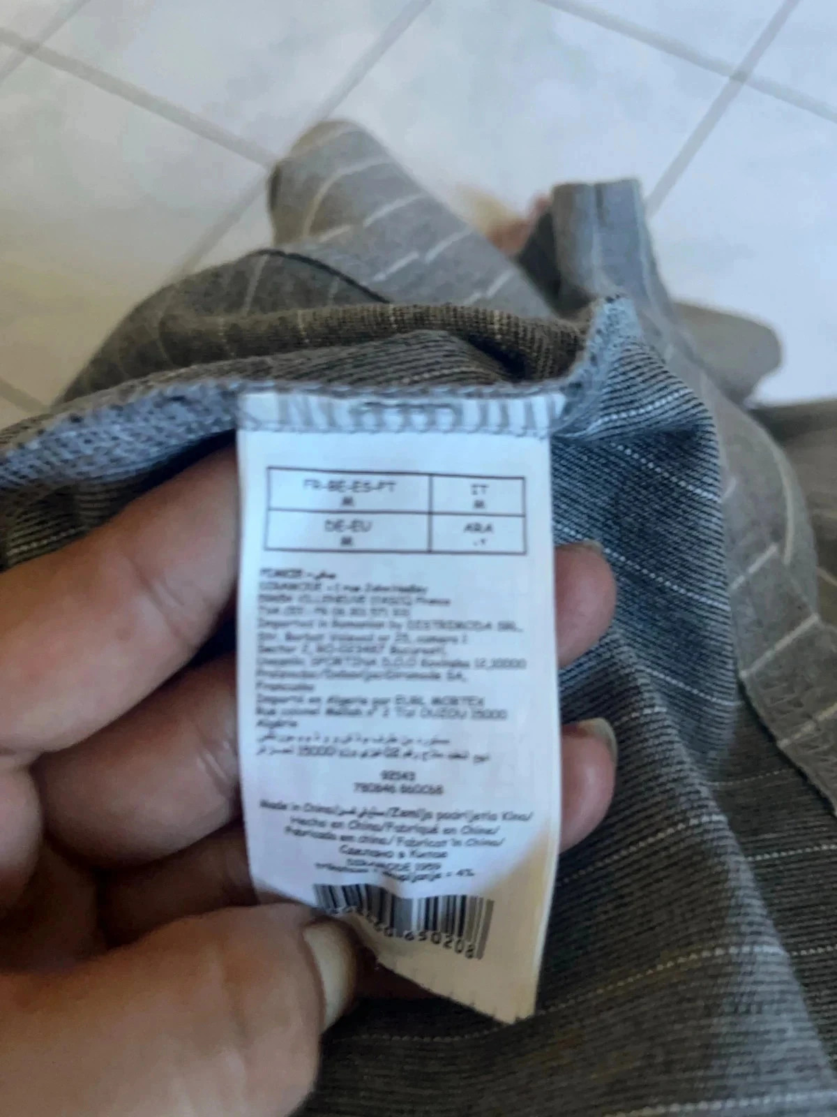Robe courte Pimkie gris rayé Col V taille M lot240 – Pimkie – taille M / 38 / 10 3