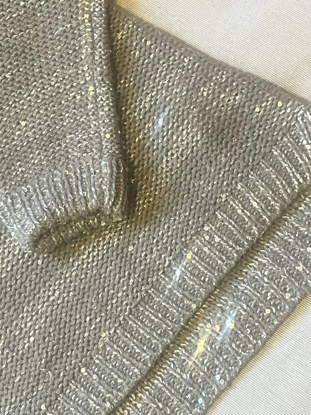 Pull Esmara gris argenté pailleté sequins taille 40 lot 51 – Esmara – taille L / 40 / 12 3