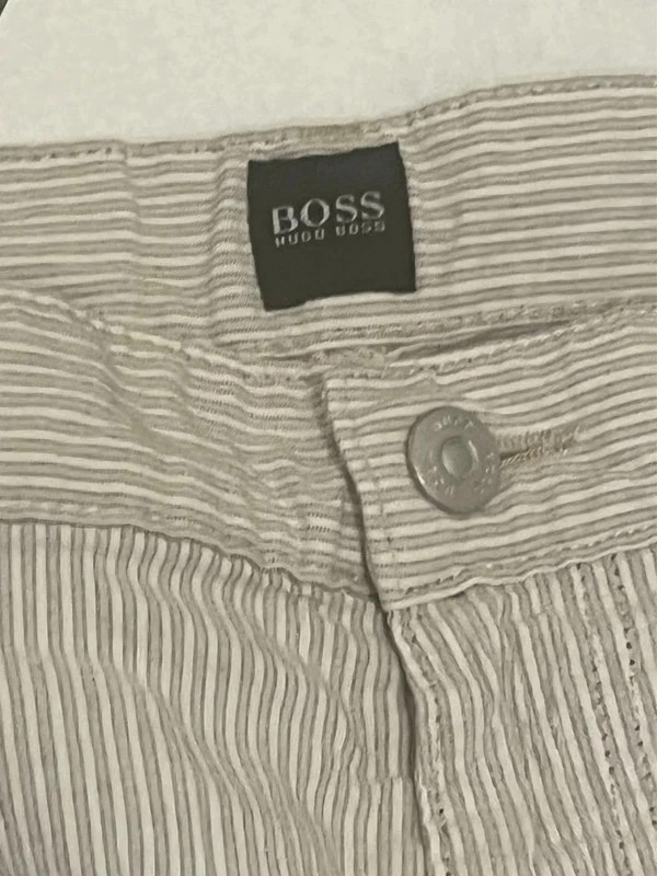 Pantalon rayé Boss Hugo Boss beige et blanc W40 L34 lot30 – Hugo Boss – taille W40 | FR 50 5