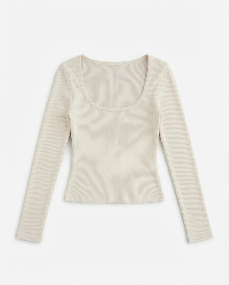 Top côtelé manches longues crème Shein XS lot71
