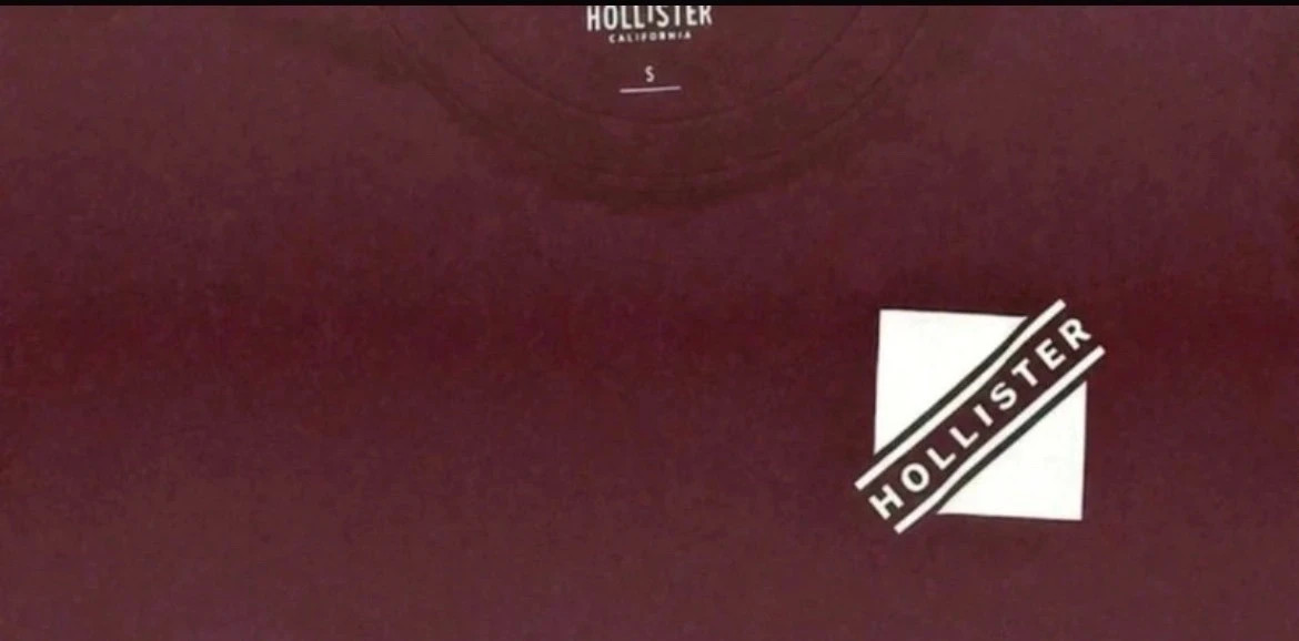 T-shirt manches longues Hollister bordeaux S lot81 – Hollister – taille S 2
