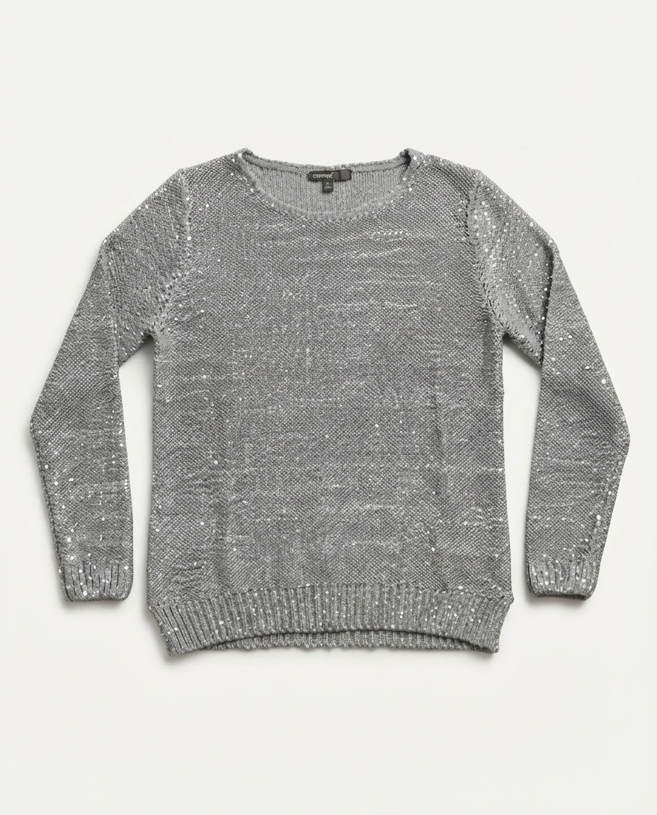Pull maille gris brillant Esmara taille M lot32