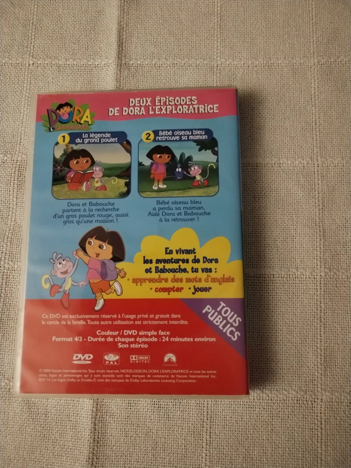 Dvd dora l'exploratrice collection volume 1 contenant 2 épisodes. – Dora l'exploratrice. 2