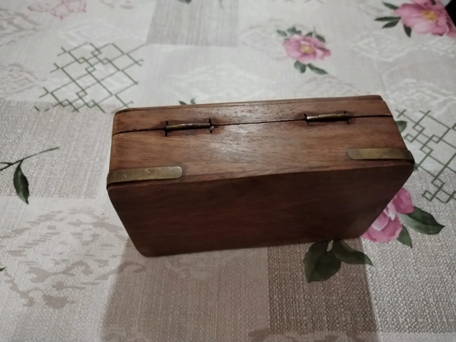 Belle boîte ancienne artisanale de la marine en bois massif. – Marine 5