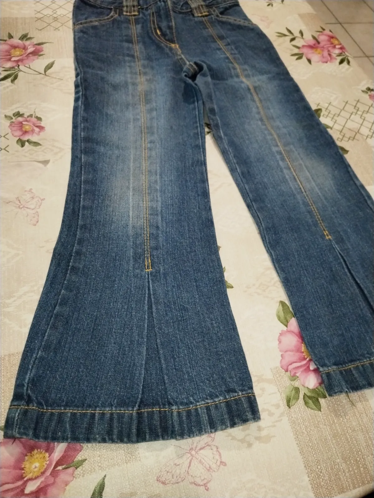 Joli pantalon fille en jeans vintage fin années 90, 5 ans.  – Vanille fraise – taille 5 ans 2