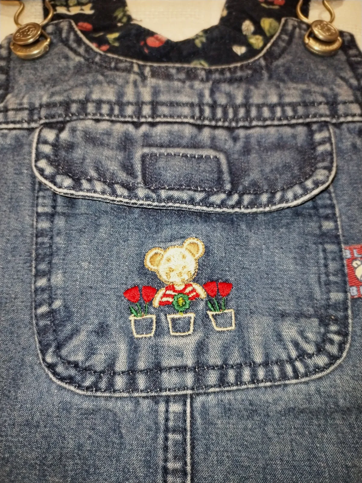 Jolie petite robe salopette en jeans, 24 mois. – Tissaia – taille 24 mois 5
