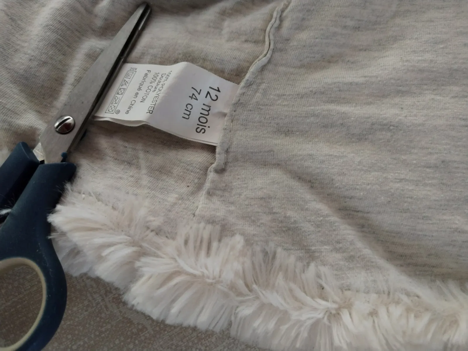 Joli gilet à capuche sans manches, fausse fourrure, 12 mois. – Inconnu – taille 12 mois 8