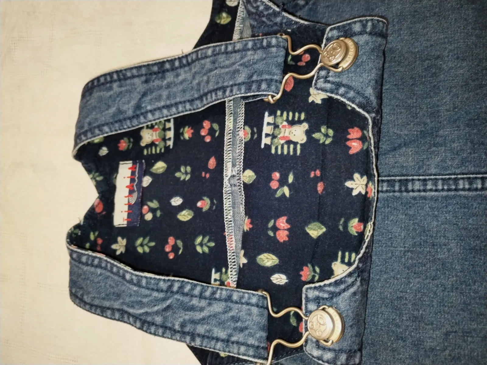 Jolie petite robe salopette en jeans, 24 mois. – Tissaia – taille 24 mois 6