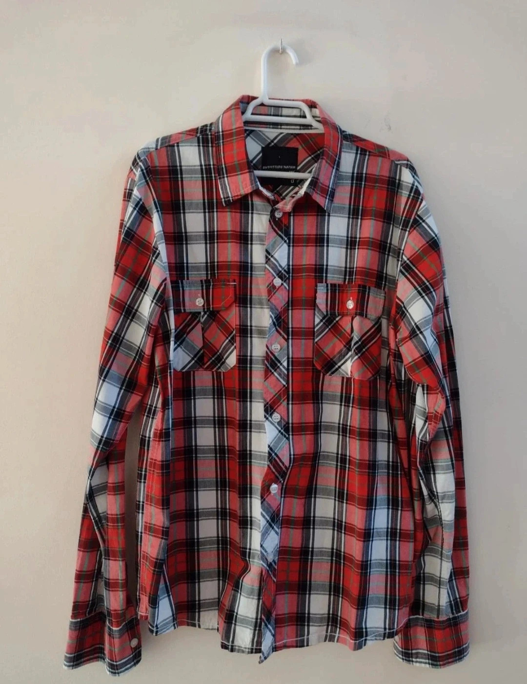 Camisa cuadros Outfitters Nation hombre talla L