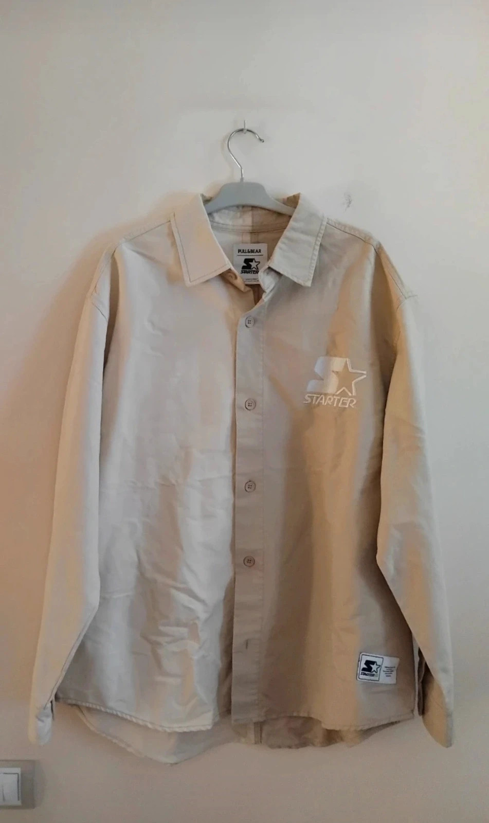 Sobrecamisa Pull & Bear x Starter hombre talla L