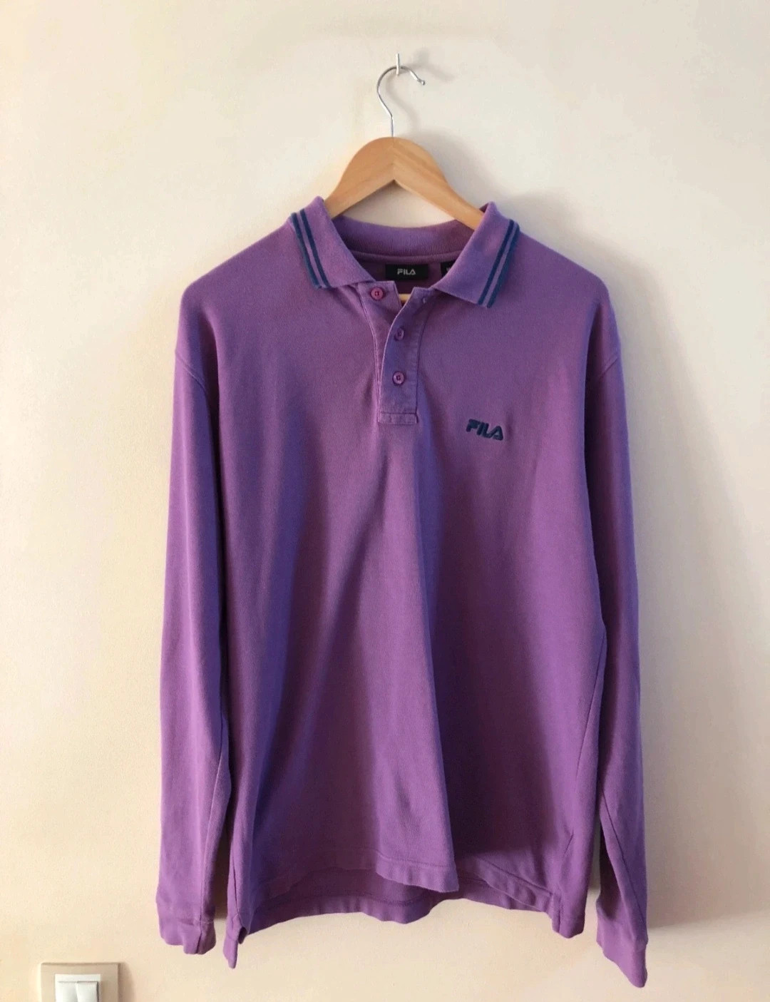 Polo largo vintage y2k Fila hombre talla M